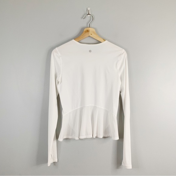 Lululemon Look Ahead Run Long Sleeve White Lightweight Top Shirt UV Protection 4 - Picture 2 of 10